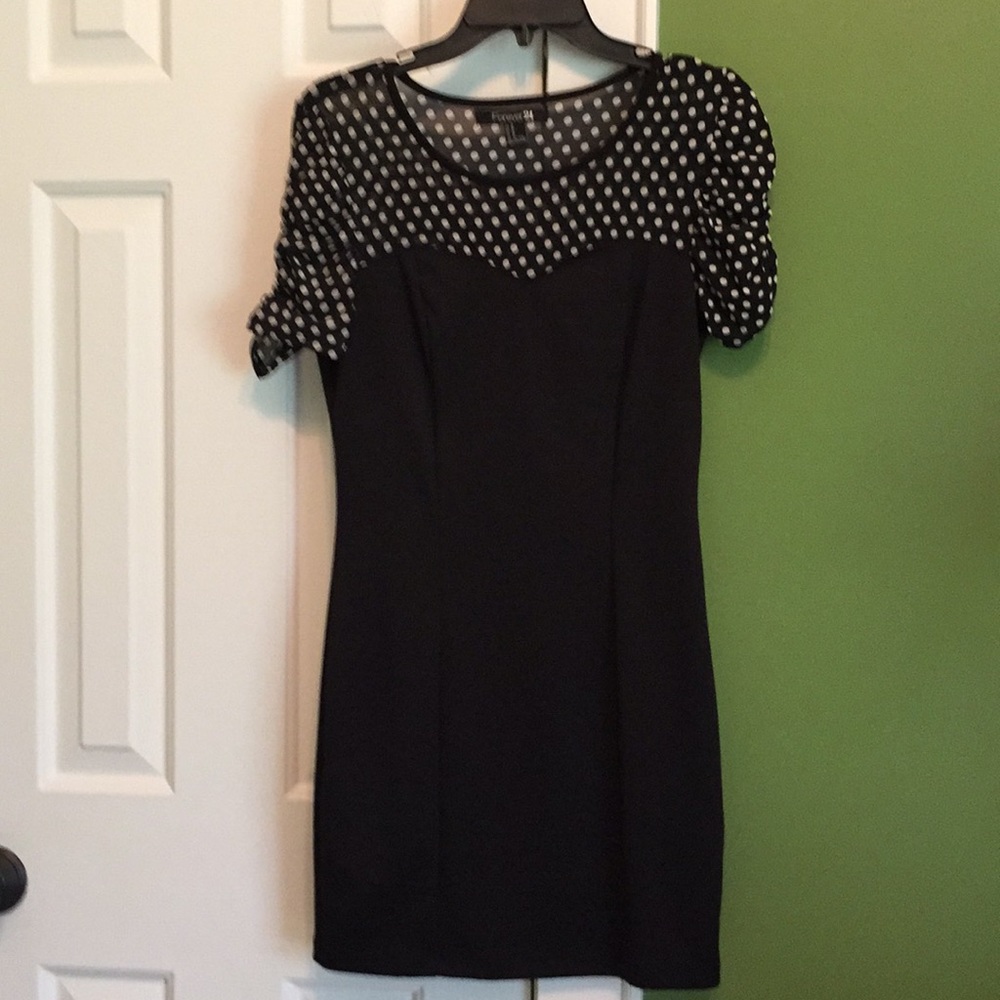 Black stretch dress.